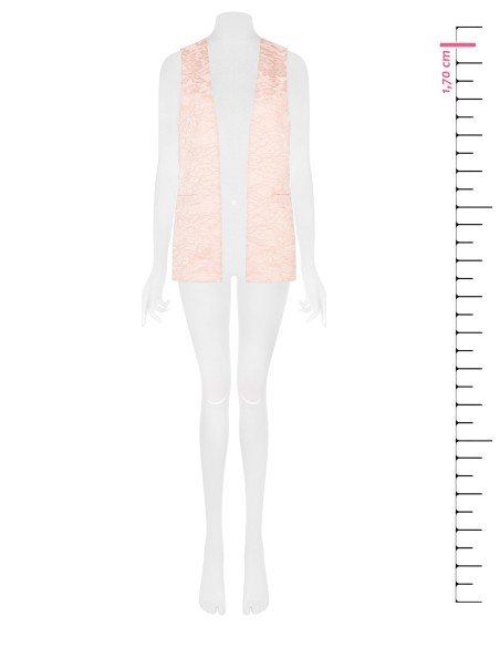 Gilet long ouvert en dentelle Rinascimento