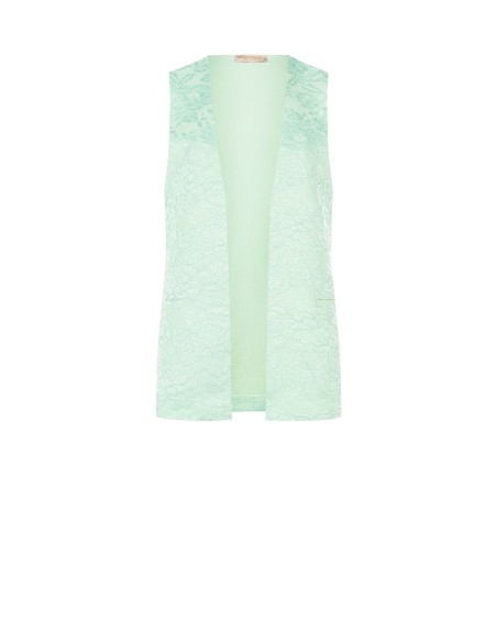 Gilet long ouvert en dentelle Rinascimento