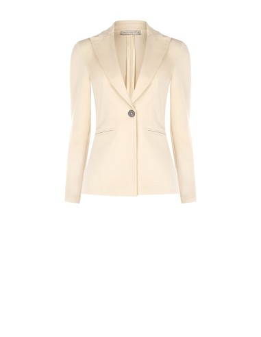 Veste blazer courte cintrée en mélange de coton Rinascimento
