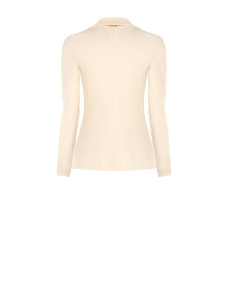 Veste blazer courte cintrée en mélange de coton Rinascimento