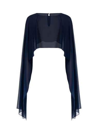 Georgette bolero met lange mouwen