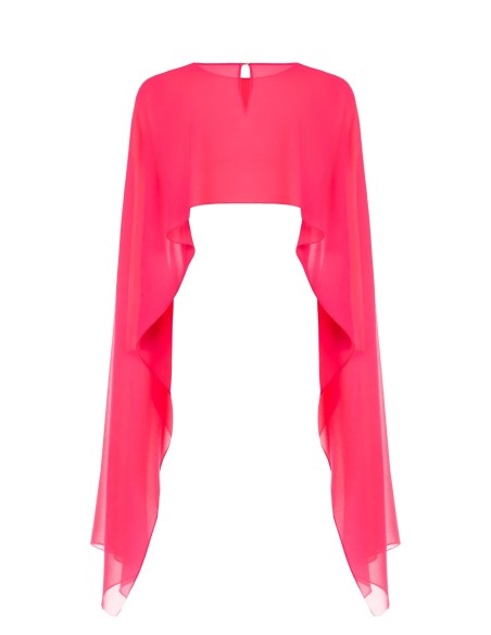 Georgette bolero met lange mouwen