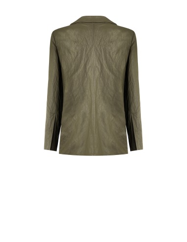 Veste blazer en similicuir effet froissé Rinascimento