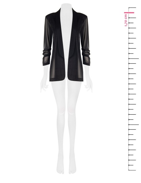 Veste blazer ouverte en tulle extensible Rinascimento