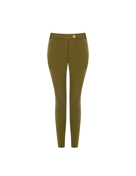 Aansluitende cropped broek van scuba-crêpe van Rinascimento