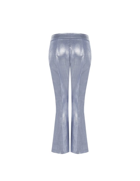 Pantalon évasé en denim laminé Rinascimento