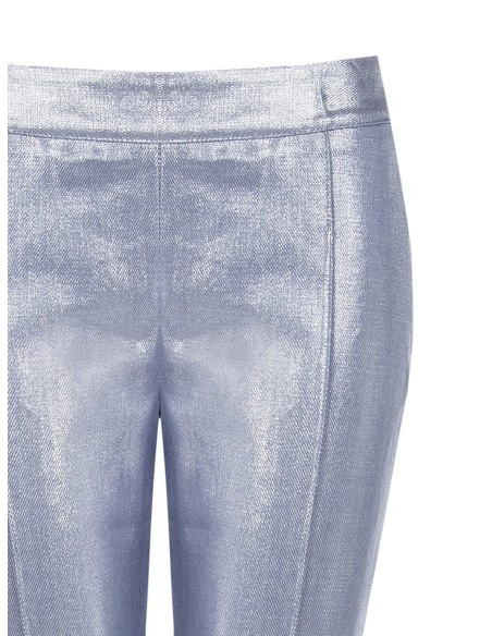 Pantalon évasé en denim laminé Rinascimento