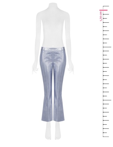 Pantalon évasé en denim laminé Rinascimento