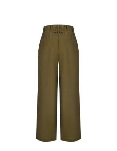 Pantalon de palais en tissu légèrement froissé avec clous Rinascimento
