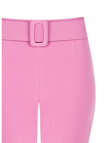 Pantalon droit en tissu techno avec ceinture rigide coordonnée Rinascimento