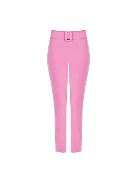Pantalon droit en tissu techno avec ceinture rigide coordonnée Rinascimento
