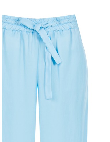 Pantalon de palais en satin opaque avec cordon de serrage et élastique Rinascimento