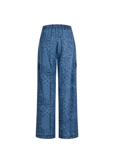 Denim léger imprimé Cargo Palace Pantalon Rinascimento