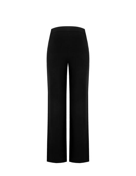 Palazzo-broek van scuba-crêpe met elastische tailleband van Rinascimento