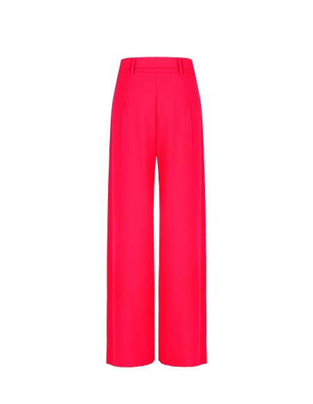 Pantalon palazzo en tissu fluide avec pinces et ceinture assortie Rinascimento