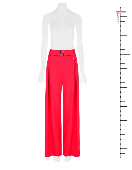 Pantalon palazzo en tissu fluide avec pinces et ceinture assortie Rinascimento