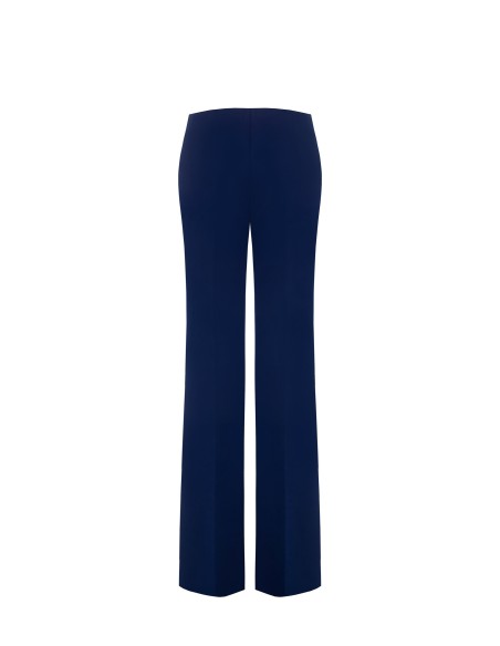 Pantalon palazzo en scuba crêpe avec boutons sur les côtés Rinascimento