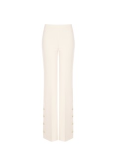 Pantalon palazzo en scuba crêpe avec boutons sur les côtés Rinascimento