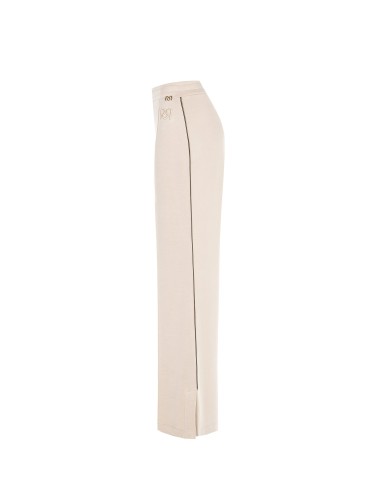 Pantalon palazzo en néoprène léger avec logo RR en relief Rinascimento