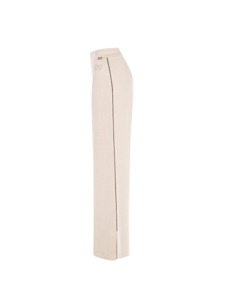 Palazzo-broek van licht neopreen met verhoogd RR-logo van Rinascimento