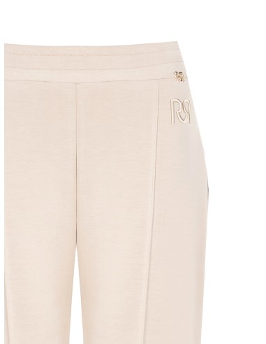 Pantalon palazzo en néoprène léger avec logo RR en relief Rinascimento