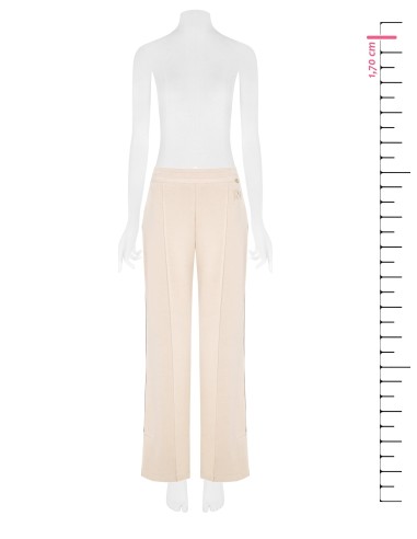 Pantalon palazzo en néoprène léger avec logo RR en relief Rinascimento
