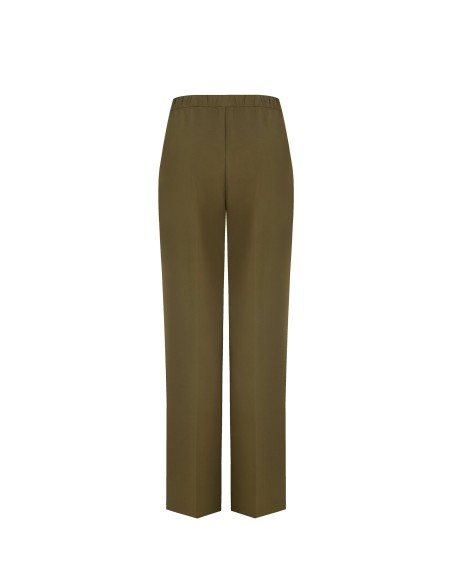 Pantalon palazzo en tissu bi-stretch avec élastique au dos et poches Rinascimento