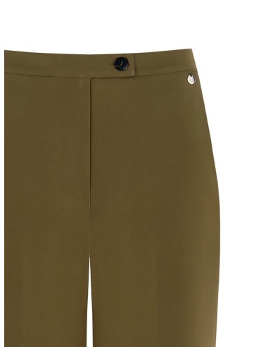 Pantalon palazzo en tissu bi-stretch avec élastique au dos et poches Rinascimento