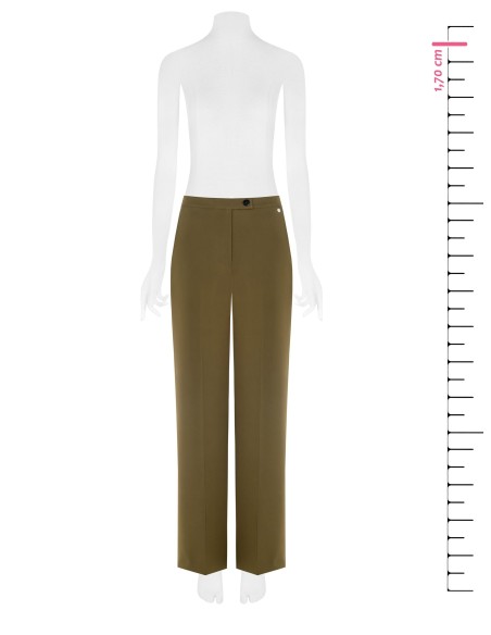 Pantalon palazzo en tissu bi-stretch avec élastique au dos et poches Rinascimento