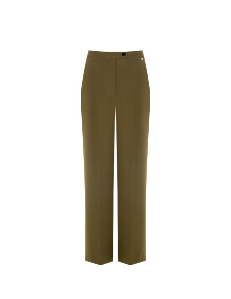 Pantalon palazzo en tissu bi-stretch avec élastique au dos et poches Rinascimento