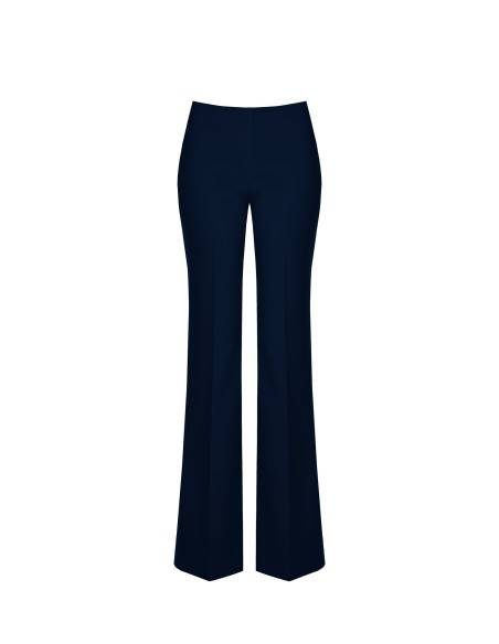Pantalon palazzo en tissu technique avec fermeture éclair latérale Rinascimento