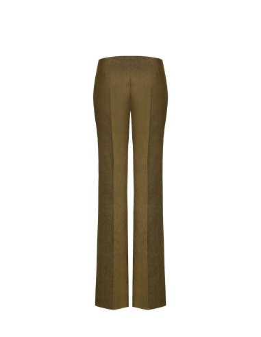 Pantalon palazzo en coton mélangé avec fermeture éclair latérale Rinascimento