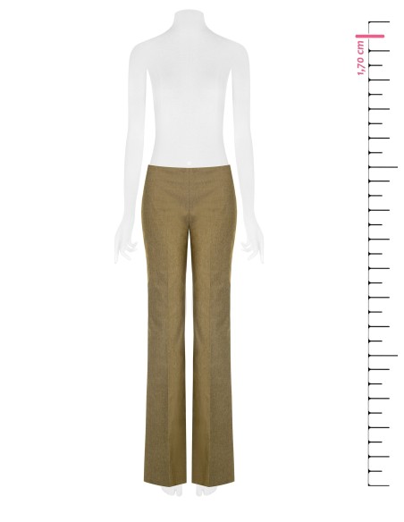 Pantalon palazzo en coton mélangé avec fermeture éclair latérale Rinascimento