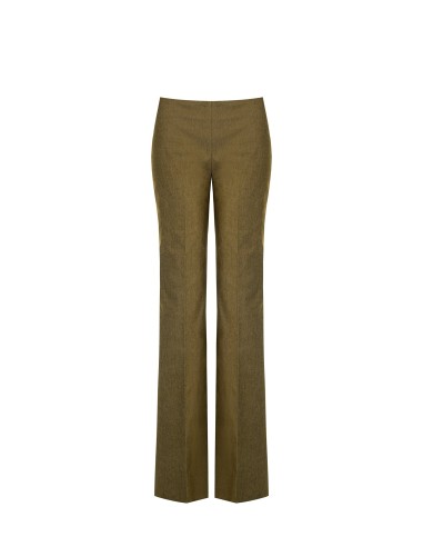 Pantalon palazzo en coton mélangé avec fermeture éclair latérale Rinascimento