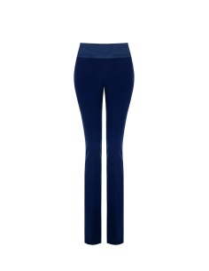 Uitlopende broek van technische stof met satijnen tailleband van Rinascimento