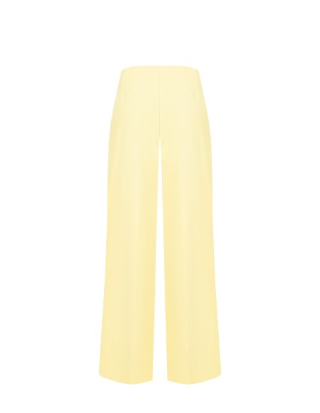 Pantalon palazzo en tissu poly-viscose avec fermeture éclair latérale Rinascimento