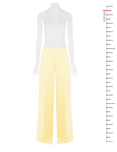 Pantalon palazzo en tissu poly-viscose avec fermeture éclair latérale Rinascimento