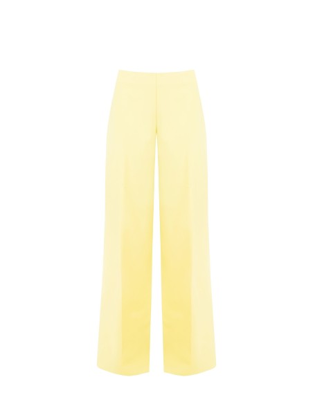 Pantalon palazzo en tissu poly-viscose avec fermeture éclair latérale Rinascimento