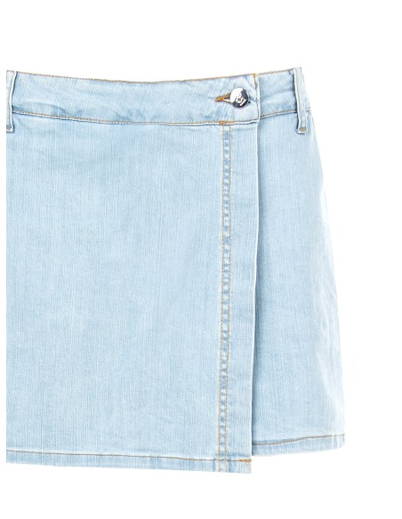 Jupe courte en denim Rinascimento Wallet