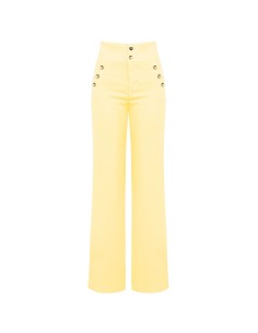 Rechte stretchjeans met hoge taille en knopen van Rinascimento 2