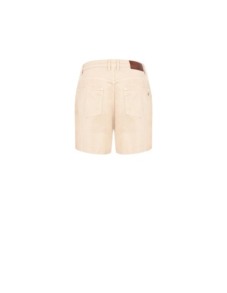 Pantalon court en denim avec pinces et paillettes Rinascimento