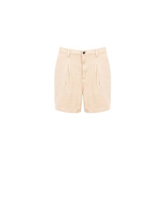 Pantalon court en denim avec pinces et paillettes Rinascimento