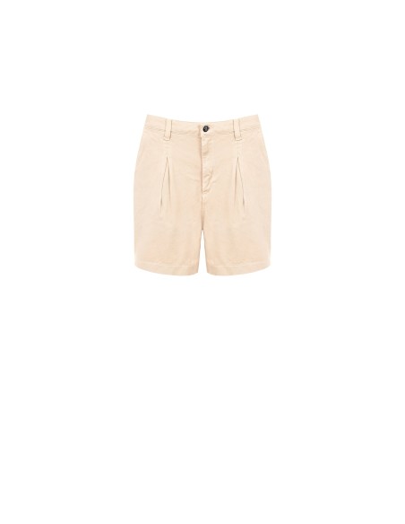 Wijde korte denim broek met plooien en glitter Rinascimento