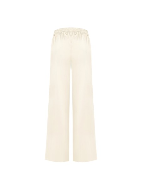 Pantalon palazzo en mélange de viscose avec élastique à l’arrière Rinascimento