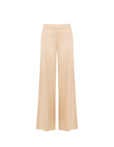 Pantalon palazzo en mélange de viscose avec élastique à l’arrière Rinascimento