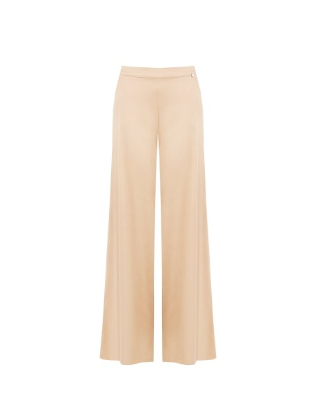 Pantalon palazzo en mélange de viscose avec élastique à l’arrière Rinascimento
