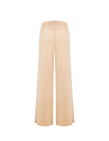 Pantalon palazzo en mélange de viscose avec élastique à l’arrière Rinascimento