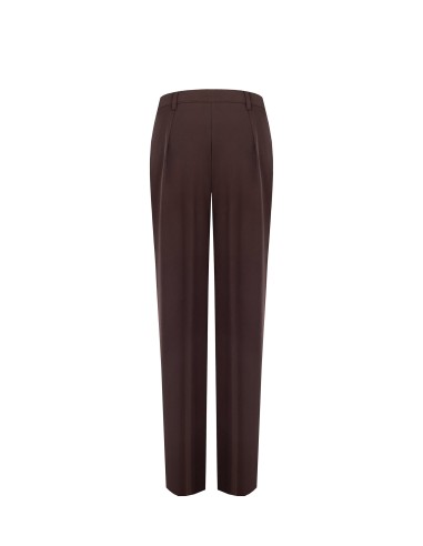 Pantalon palazzo en polyviscose légèrement froissée avec pinces Rinascimento