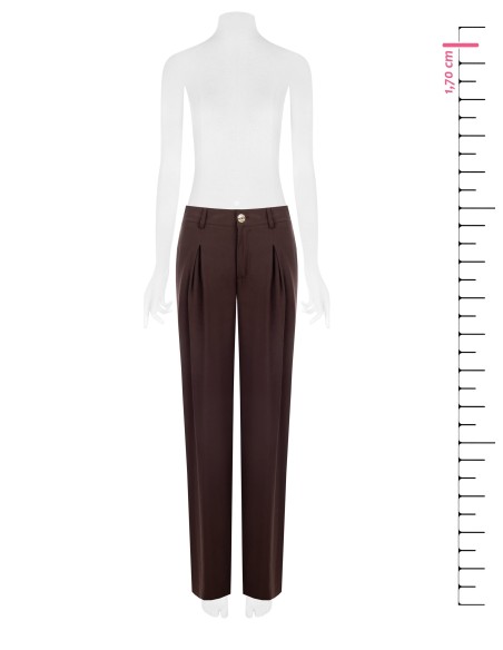 Pantalon palazzo en polyviscose légèrement froissée avec pinces Rinascimento