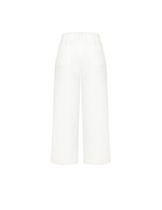 Pantalon large cropped en denim avec élastique au dos Rinascimento 2